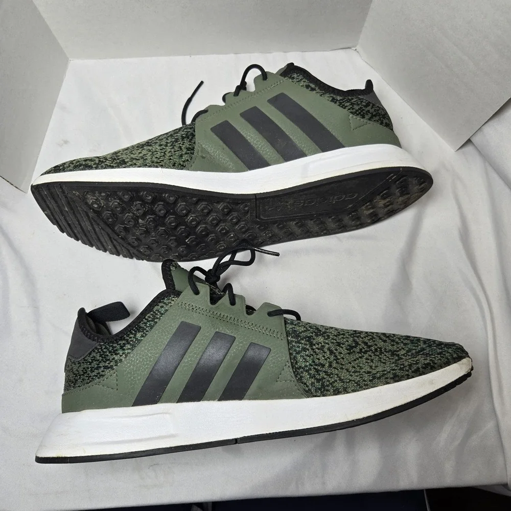 Adidas X_PLR Base Green Athletic Shoes Mens 10.5 Athleisure Sports Knit Sock